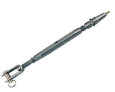 Cable inox. Terminal horquilla con tensor