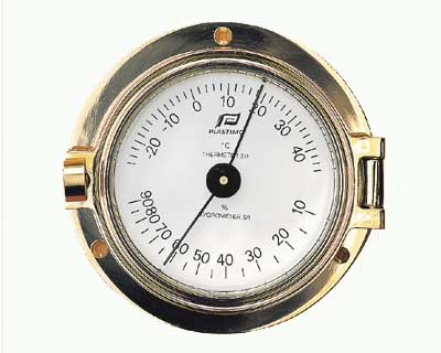 Reloj Term�metro higr�metro, 3 pulgadas.