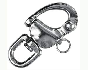 Mosquet�n r�pido de driza con giratorio en inox
