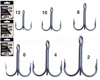 Anzuelos de Carbono Triple TEKLON 25/u