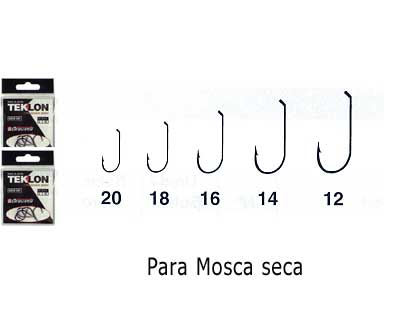 Anzuelos de Carbono Para mosca seca TEKLON 60/u