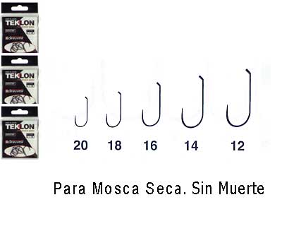 Anzuelos de Carbono Para mosca seca S/M TEKLON 60/u