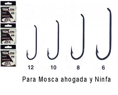 Anzuelos de Carbono Para Streamers TEKLON 60/u
