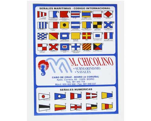C�digo Internacional de Se�ales autohadesivo.20x15 cm. M.CHICOLI