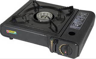 Cocina gas port�til, Negra 1 fuego.WERKU
